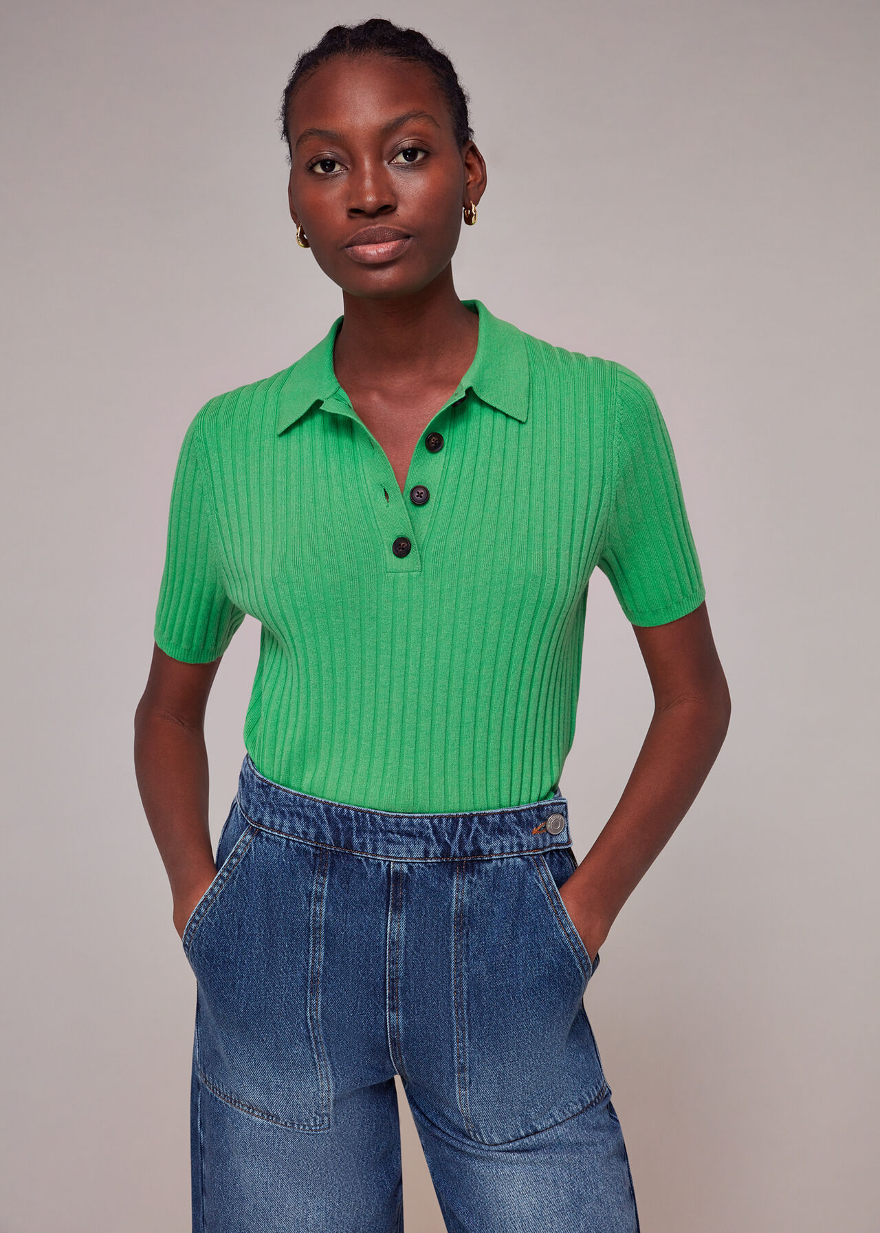 Rib Short Sleeve Polo